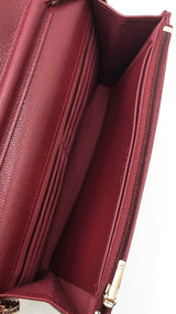 Chanel Classic Wallet On Chain In Burgundy Quilted Caviar Leather Fw0326lexzdu
