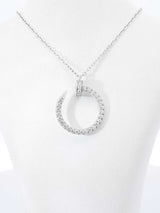 Cartier Juste Un Clou Pendant Necklace In 18k White Gold 5.7g Fw0526ocrxdu
