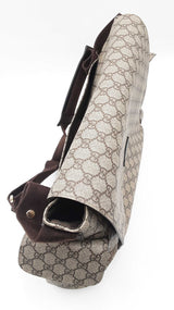 Gucci Large Diaper Changing Bag In Gg Supreme Coated Canvas Fw0126wzxdu