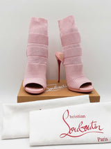 Christian Louboutin Cheminene 120 Sock Booties In Pink Size 8.5 Fw0826lxzdu