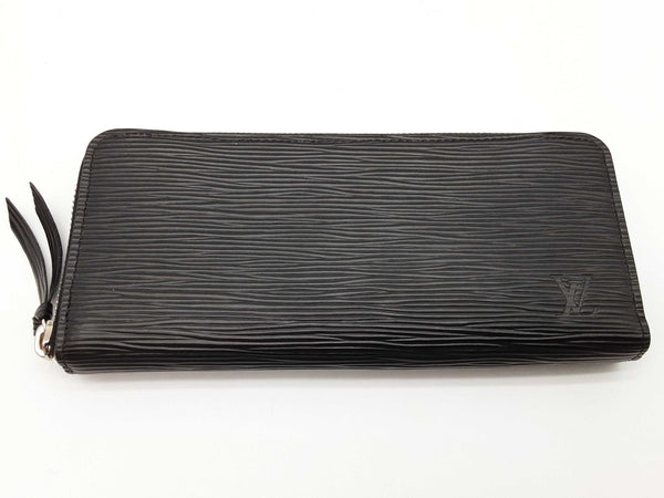 Louis Vuitton Black Epi Leather Zipper Wallet Do0625crde