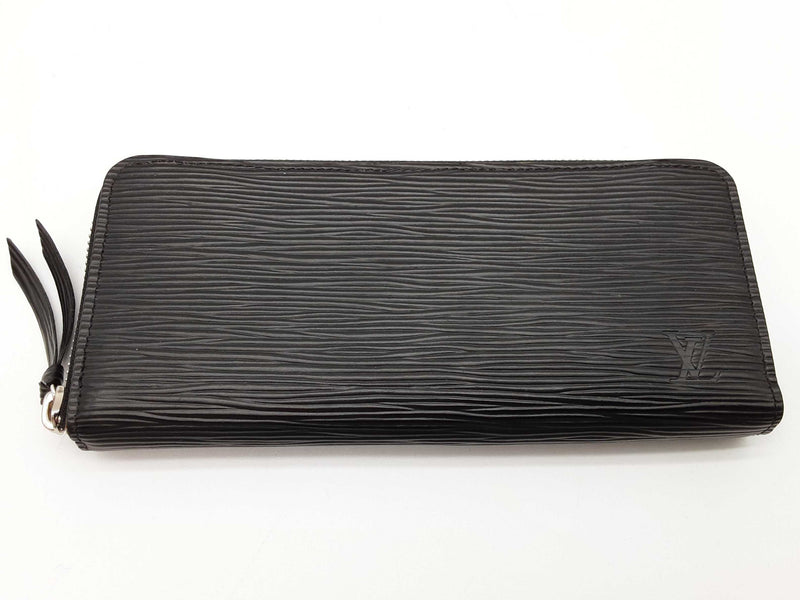 Louis Vuitton Black Epi Leather Zipper Wallet Do0625crde