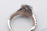 1.74cttw Diamond Ring In 14k White Gold 4.9 Grams Size 5.5 Eb0326prxsa