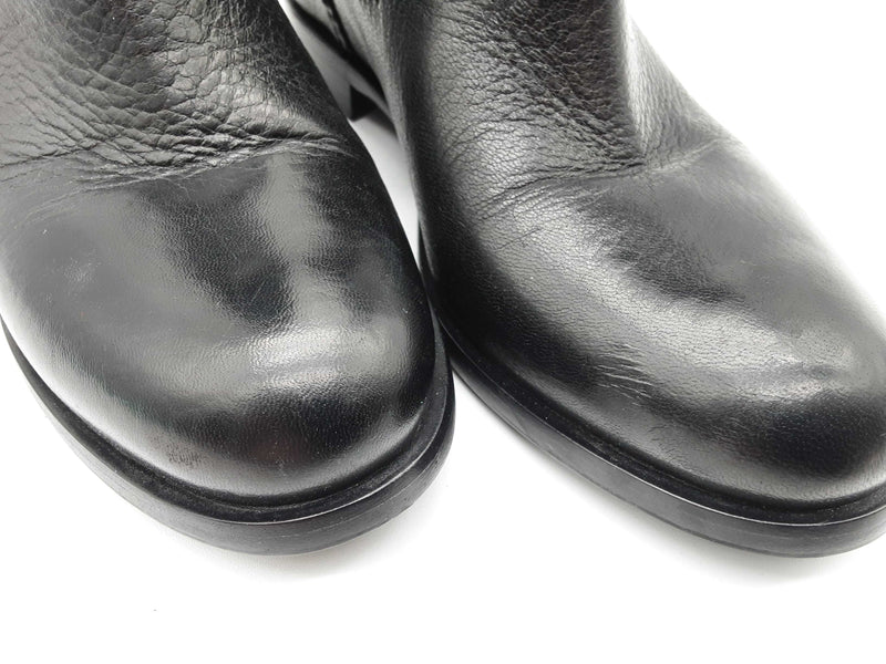 Prada Black Leather Boots Size Eu 38 Do0925oxzde