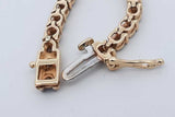 10k Yellow Gold Diamond Tennis Bracelet 9.3 Grams 7.75 Inch Eb0826pwrdu