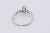 1.0ctw Marquis Diamond Ring In 14k White Gold 2 Grams Size 8.5 Eb0325lexzsa