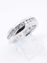 1.62 Cttw Diamond & 14k White Gold Eternity Band 10.2 Gram Size 6.75 Fw0426crxd7