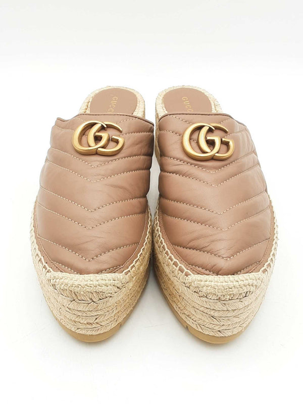 Gucci Gg Marmont Platform Espadrille Sandals Size 41 Sd0725ezsa