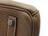 Hermes Birkin 35 Etoupe Gray Clemence Palladium Handbag Do0825srxzde