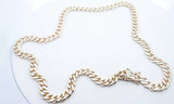 Gold Plated Sterling Silver Cuban Link Chain 71.69 Grams, 21.25 Inch Hs0224liesa