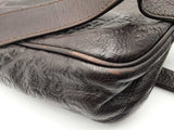 Gucci Guccissima Dark Brown Leather Messenger Crossbody Bag Eb0426lrxsa