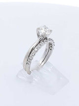 1.01 Cttw Diamond & 10k White Gold Engagement Set 3.5 Grams Size 6.5 Fw0824erxdu