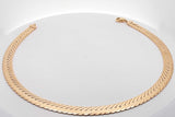 18k Yellow Gold Herringbone Chain Necklace 53 Grams 16 Inch Eb0526rpxzsa