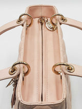 Christian Dior Lady Dior Pink Lambskin Cannage Top Handle Bag Eb0126exzdu