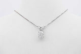 0.30ctw Diamond Pendant Necklace In 14k White Gold 1.2 Grams 19 Inch Eb0626lorsa