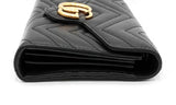 Gucci Marmont Quilted Black Leather Wallet On Chain Eb0524cxzdu