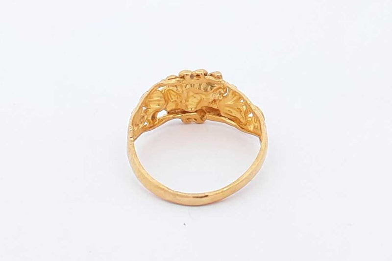 24k Yellow Gold Flower Ring 4.7 Grams Size 8.5 Eb0924olrsa