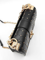 Michael Kors Greenwich Small Studded Crossbody In Black Leather Fw0826izdu