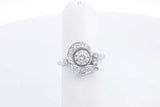 Approx. 0.44ctw Diamond Ring In 14k White Gold 4.1 Grams Size 5.5 Eb1224oorsa