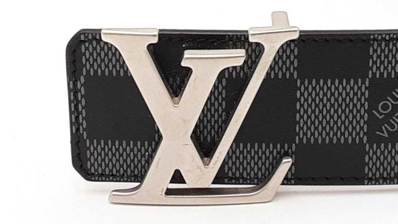 Louis Vuitton Damier Graphite Belt & Silver-tone Initiales Buckle Fw0525lrxdu
