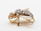 1.25 Cttw Diamonds 14k Two Tone Gold 8.3g Bee Pin Pendant Do0425irxde