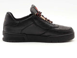 Louis Vuitton Calfskin Leather Eyelet Trim Trainer Lv Size 5 Black Aa0926lrzsa