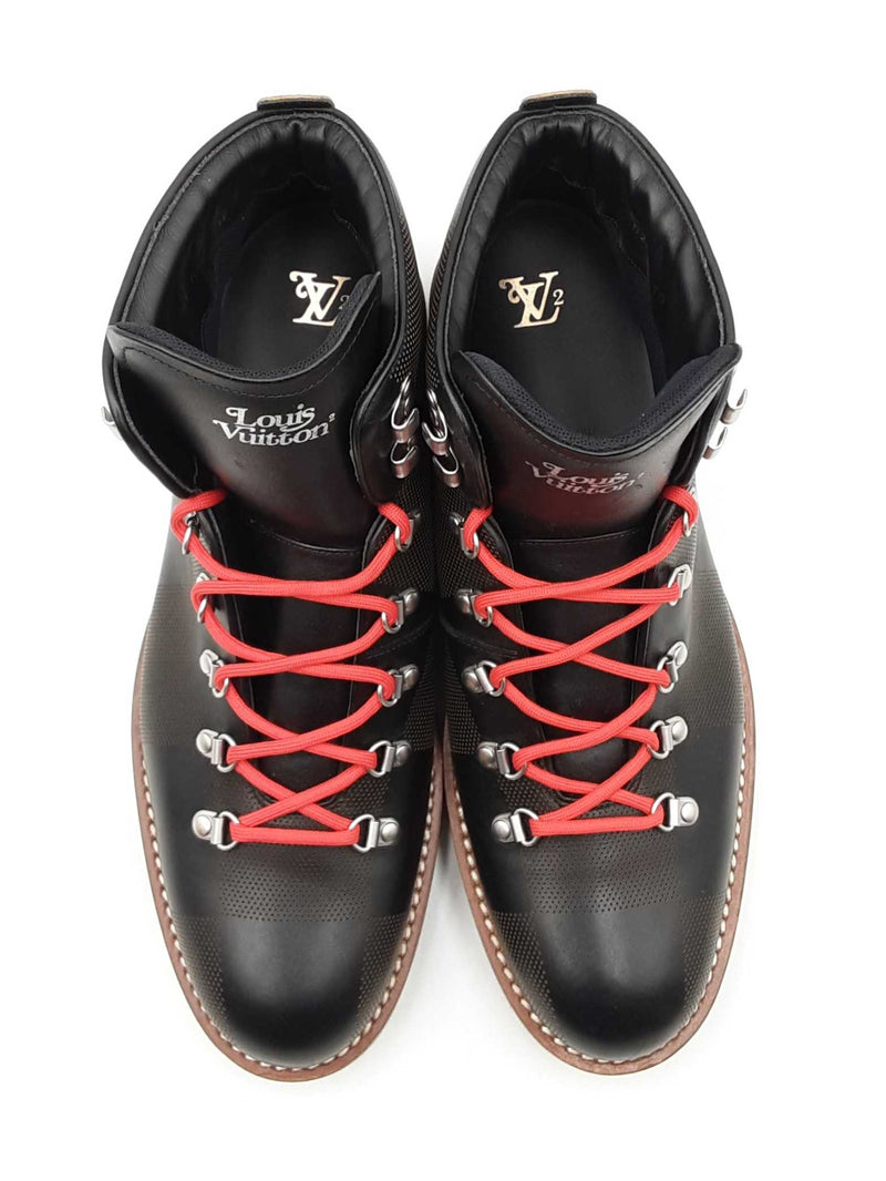 Louis Vuitton X Nigo Alpinist Boots In Damier Leather Size Us 10 Fw0825lzxdu