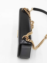 Prada Polished Black Leather Shoulder Bag Eb0726ixzdu