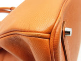 Hermes Birkin 35 Orange Epsom Palladium Hardware Handbag Do0124exzxde