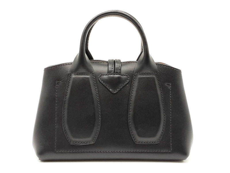 Longchamp Roseau Convertible Black Leather Crossbody Tote Fw0825lrxdu