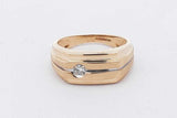 10k Yellow Gold Ring With A Diamond 5.7 Grams Size 8.5 Eb0826olxsa