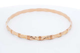 14k Yellow Gold Bamboo Bangle Bracelet 15.1 Grams Eb1224wrxdu