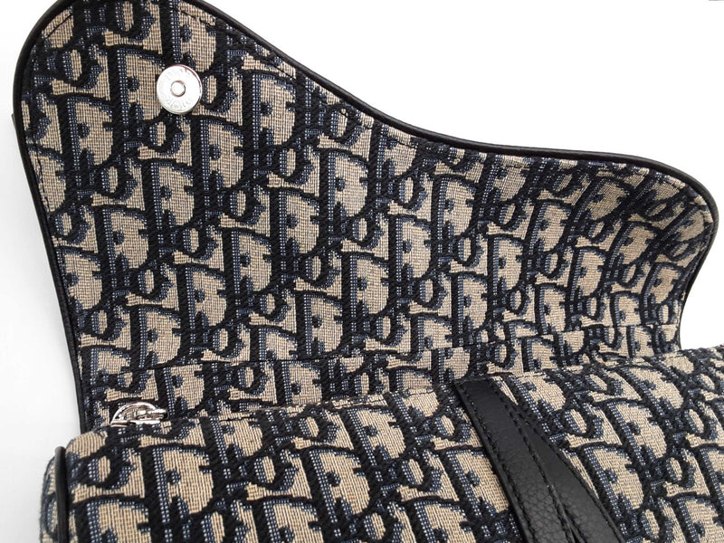 Christian Dior Saddle Oblique Jacquard Canvas Sling Bag Do0225lcxzde