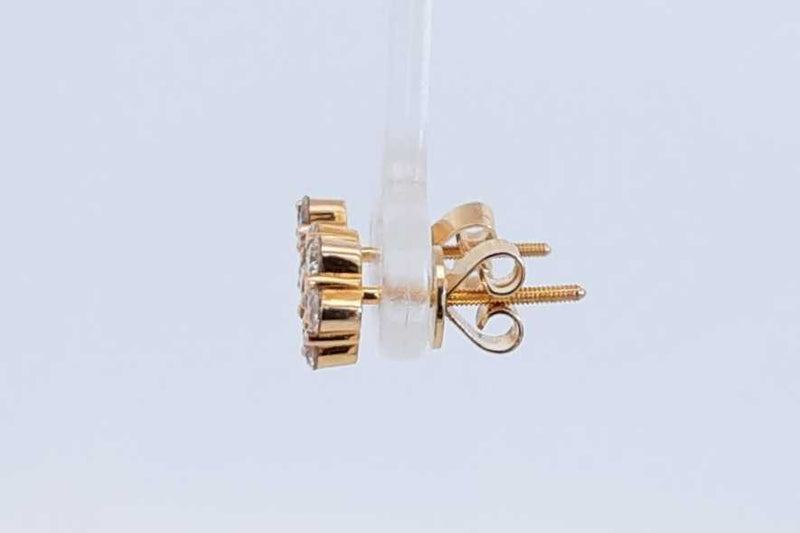 Approx 0.70ctw Diamond Stud Screw Back Earrings 14k Yellow Gold 2g Eb0724pxzdu