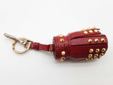 Burberry Red Patent Leather Studded Tassel Key Ring Bag Charm Do0926lxzde