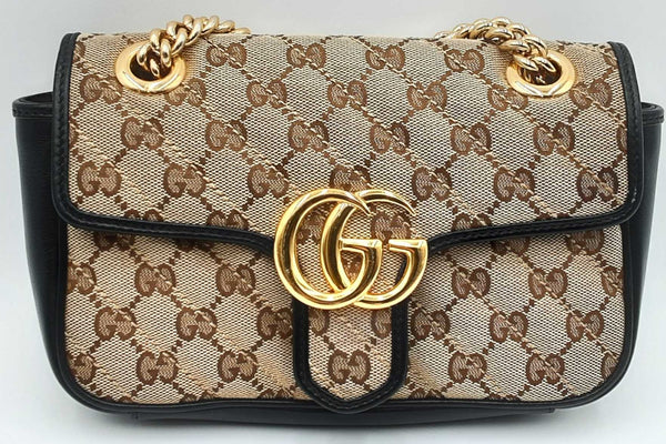 Gucci Monogram Canvas Marmont Shoulder Bag Eb1024pxzdu