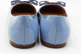 Salvatore Ferragamo Varina Blue Patent Leather Ballet Flats Size 5 Eb1125lxzdu
