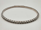 Approx 2.3 Ctw Diamonds 14k White Gold 8.9g Bangle Bracelet 6.75 In Do1224oxzxde