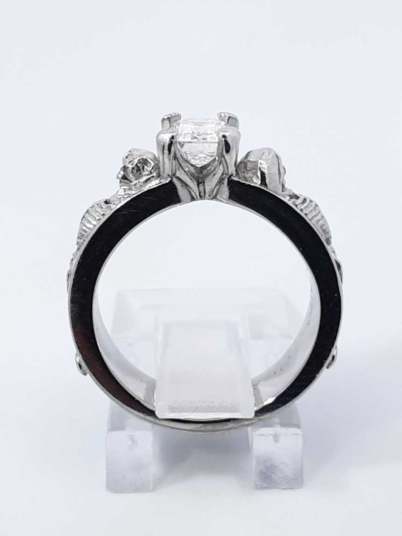0.65 Ctw Diamond Platinum Skeleton Engagement Ring 13.6 Grams Size 5 Fw1025crxdu