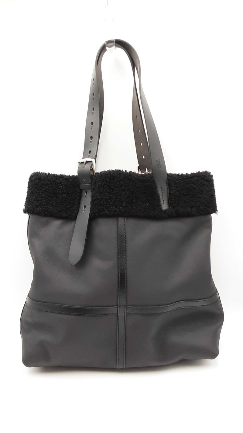 Hermes Cristobal & Shearling Etriviere Shopping Tote Bag Sd0925ozxzde