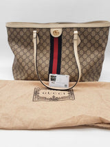 Gucci Gg Supreme Monogram Canvas Ophidia Tote Bag Eb1025rxzde