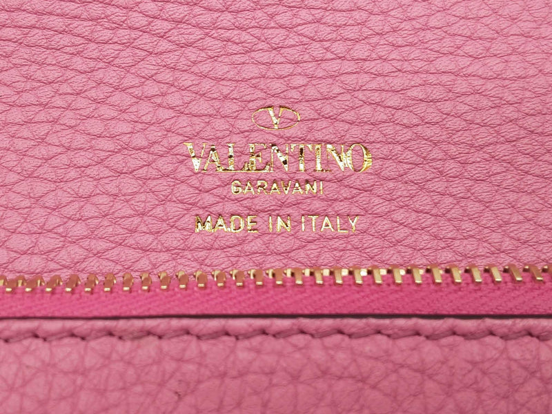 Valentino Garavani Rockstud Pink Calfskin Wallet Sd0925ozxde