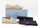 Prada Nastro Jacquard Embroidered Espadrilles Size Eu 36 Fw0525lzxdu