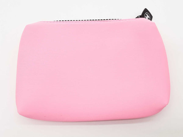 Chanel Vip Neon Pink Neoprene Cosmetic Bag Do0225oxde