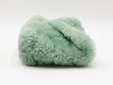 Yves Saint Laurent Loulou Puffer Pouch In Iced Mint Shearling Fw0826ozxdu