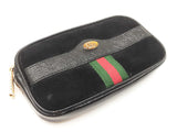 Gucci Ophidia Belt Bag In Black Suede & Patent Leather Size 85/34 Fw0926oexdu