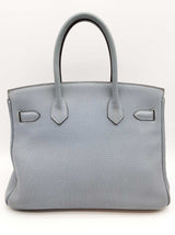 Hermes Birkin 30 Bleu Lin Blue Togo Gold Hardware Handbag Do0725lprxzde