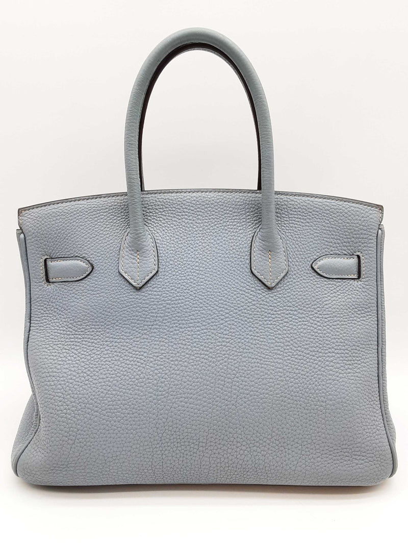 Hermes Birkin 30 Bleu Lin Blue Togo Gold Hardware Handbag Do0725lprxzde
