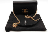 Celine Black Leather Margo Chain Wallet Eb1026ixzde