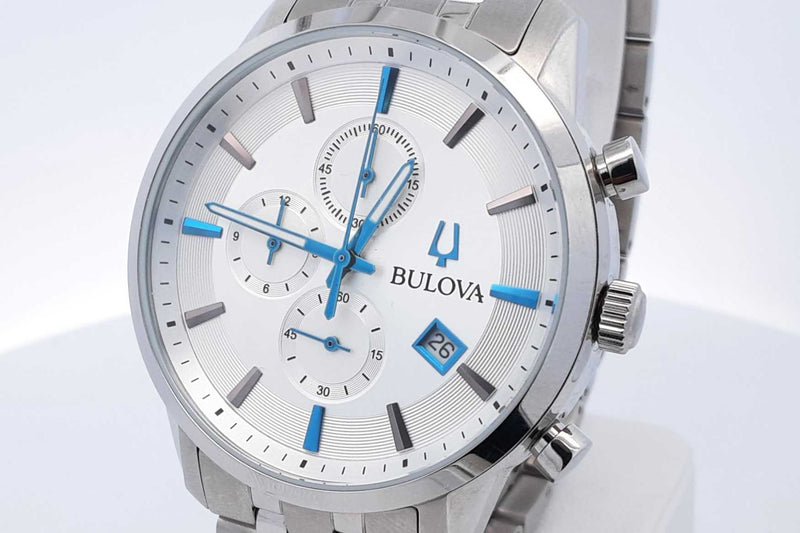 Bulova Sutton 41mm Quartz Chronograph Stainless Steel Watch Eb1124lxzsa